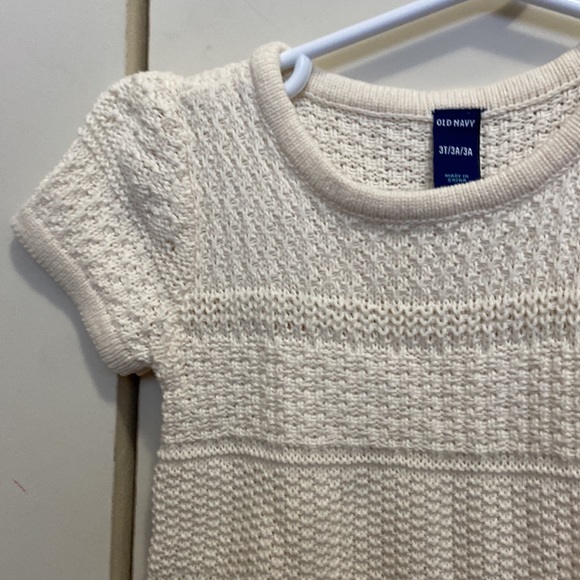 Old Navy Cream Loose Knot Short Sleeved Sweater Dress - Picture 4 of 7